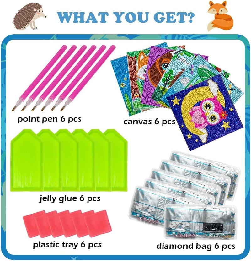 Labeol Diamond Art Kits for Kids Crafts for Girls Ages 6-8-10-12 Easy to DIY Creative Diamond Art Sticker Craft by Numbers Kits for Kids and Adult Beginners (Lovable) - Image 3